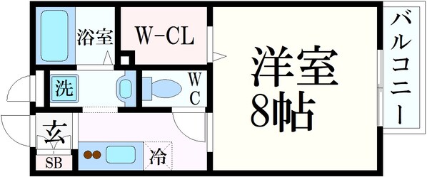 王子公園駅 徒歩15分 2階の物件間取画像